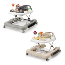 Bébé de Luxe 5合1多功能學步車，穩固安全設計，聲光音樂啟發感官發展, 米色, 1個