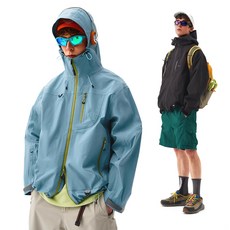 ANYOU 남성용 방수 바람막이 등산복 점퍼 아웃도어 아우터 다기능 후드 자켓