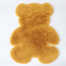 ins可愛小熊地毯毛絨裝飾地毯臥室改造少女心網紅兒童房牀邊毯子, 金黃色熊