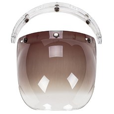 헬로엑스 오토바이헬멧용 버블쉴드 투명 스윙어댑터포함 배달, 그라데이션스모그