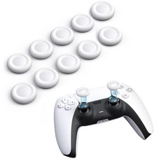 PS4/PS5 컨트롤러용 조이스틱 교체 그립 캡 엄지 그립 캡 미끄럼 방지 캡 10p, 1세트, 하얀색, 4N4P0302102100 1세트, 하얀색, 4N4P0302102100
