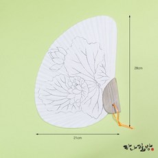 나비부채 大|민화도안부채|연화도|고급한지부채|하나필방, 단일수량