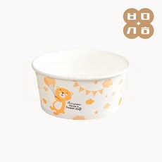 PT 백만상회 [PT] 일회용 종이용기 520CC 곰돌이 박스[1박스] 1000개, 1000개입, 1개