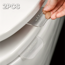 위생적인 화장실 변기커버 손잡이 변기 뚜껑 리프터 2P 세트, 투명