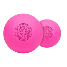 Signature Lacrosse 볼 세트 - 마사지 볼 근막 이완 도구 백 롤러 근육 뭉침 제거기 단단한 고무 - 내구성을 위한 과학적으로 디자인 - 핑크 라크로스 볼, 2 Balls