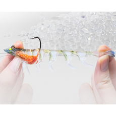 루어 형광 모조 새우 미끼 3p 7cm, 3in/7.5cm