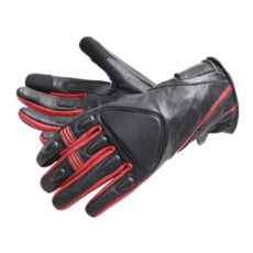 DEGNER FRTG-71 女性皮革機車手套, 黑紅