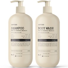 1+1 센티베르 바질 앤 캐모마일 대용량 샴푸&바디워시 세트 1000ml 화이트머스크향 약산성 향기좋은, 1개, 1L