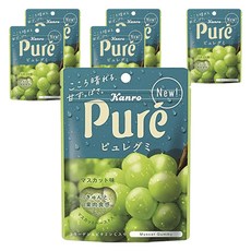 Kanro 칸로 퓨레구미 머스캣맛, 56g, 6개