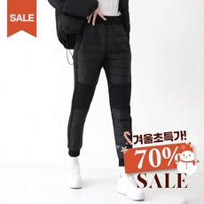 [순이야] J.겨울 니트 기모 스판 발열 패딩팬츠