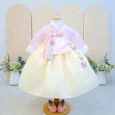 Awesome韓服 Enram宮中唐衣-粉色黃色 女童韓服