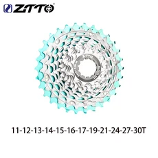 ZTTO 새로운 ULT 12 속도 자전거 카세트 빅 스파이더 CNC Freewheel 11-30T 스프로킷 경량 자갈 HG K7, 05 12s 30T Teal-silver