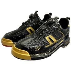 LANEWOLF T7 真鱷魚皮尊爵保齡球鞋, 黑色