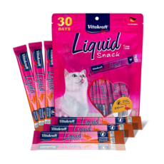 비타크래프트 리퀴드스낵 고양이 간식 오리&베타글루칸 15g X 30개, 오리