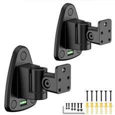 업그레이드된 금속 스피커 벽 마운트 회전 및 기울기 소형 스피커용 벽 스피커 마운트 삼성 보스 JBL 클립쉬 소니 및 기타와 호환 Wr 키홀 및 스레드 구멍 최, 업그레이드된 금속 스피커 벽 마운트, 회전 및 기울기,