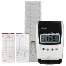 Needtek 優利達 UT-3000 四欄位單色打卡鐘 (贈100張卡片 10人卡匣), 1個, UT3000組合