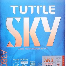 【雙兵桌球】 桌球膠皮 TUTTLE SKY-A380 高密磨砂套膠, 紅色-2.1mm, 1個