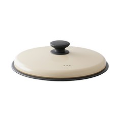 多功能耐熱鍋蓋，適用多種鍋具，鎖住原味，易清洗，提升廚房美感, 1個, 圓鍋蓋-奶茶色