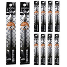 시그노 유니볼 펜 UM-151 0.28mm, 리필심 블랙, 10개