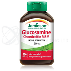 자미에슨 글루코사민 콘드로이친 MSM 관절영양제 1300mg 120정+정품보증서 캐나다 직배송, 1개, 120정