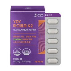 YDY 마그듀오K2 마그네슘 비타민D 비타민K 고약사 약들약, 1개, 60정