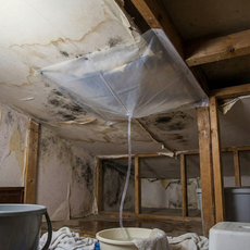 칼레오 천장 누수 방지 빗물받이 커버 물받이 깔때기 받침 유도 배수호스 대형 50x60 커버 4m 호스, 1세트