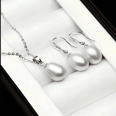 진주 귀걸이 담수진주 목걸이 실버 은목걸이 주얼리세트