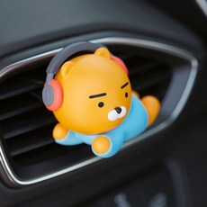 카카오프렌즈 DJ 라이언 차량용 방향제 송풍구형, 상세설명 참조, 없음