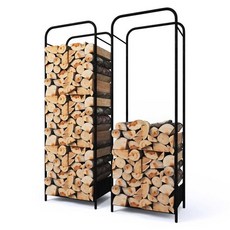 장작 거치대 땔감 나무 벽난로 펜션 블랙 보관대 캠핑장 대형, A. 1층, A. 0x0 cm, G. L형 블랙