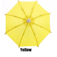 다채로운 플라스틱 미니 의류 인형 스타일 장식 새로운 우산 선물 기어, 1개, yellow