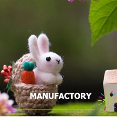 보물 DIY 양모펠트 니들펠트 초보자 패키지 키트 펠트, 10. 사과 인형, 1개