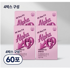 핏맘 알파CD 알파시클로덱스트린 유산균 함유 올데이핏 3g x 15포, 4박스, 15회분