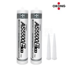 오공 수성 아크릴 실리콘 AS5500E +노즐 도배 지물 벽지 시공, 2세트