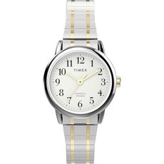 Timex 여성용 이지 리더 시계 투톤/실버톤/화이트/25mm 시계