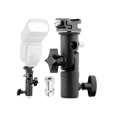 三重 E型 金屬 閃光燈支架 傘夾關節, 1個