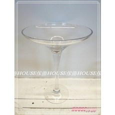 House傢飾 雞尾酒杯造型玻璃花器，居家裝飾與水耕植物盆栽