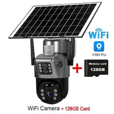 태양광 와이파이 보안 카메라 실외 듀얼 렌즈 나이트 비전 저전력 프로 무선, 2. WIFI Solar 128GB