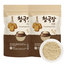 국산 청국장가루 100% 식약처 HACCCP 인증 대용량 첨가물 없는 국산콩 청국장가루 나토키나제 바실러스균 발효식품, 500g, 2개