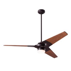 登聚 摩登扇 Torsion 拓森 三葉吊扇 52吋 咖啡黑 附燈款, 胡桃木葉片