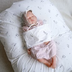 [제이앤제나] 허리에 무리없는 신생아부터 역류방지쿠션_래빗내츄럴 역류방지쿠션, 오리지널_래빗화이트(커버+솜23도)세트