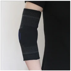 팔꿈치 지원 체육관 스포츠 보호대 패드 슬리브 안전 실리콘, 03 M, 01 Black