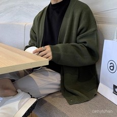 優選大碼開衫男 2025百搭青年流行V領毛衫 休閒韓版男生開衫 英倫學生時尚毛衣