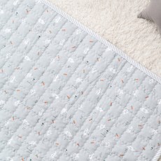 논슬립 보들폭신 방수요 방수패드, 논슬립 래빗_그레이, 1개