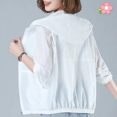 인기폭발 여성 경량 후드 바람막이 여름 자켓 루즈핏 햇빛 차단 옷 아웃도어 얇은 잠바 빅사이즈 바람막이