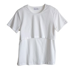 BABYSHARE時尚孕婦裝 素色全棉短袖孕婦哺乳衣 哺乳衣 孕婦裝 透氣舒適