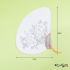 나비부채 大|민화도안부채|목련도|고급한지사용|하나필방, 단일수량