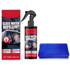 자동차 유리 방수제 방수 앞유리 처리제 100ml/3.38액량온스와 마이크로화이버 천, 자동차 유리 방수제, 방수 앞유리 처리제, 100ml/