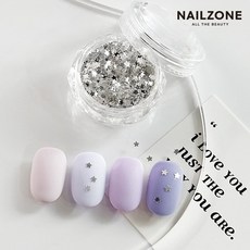 메탈 실버 작은별 스팽글 네일글리터 G-57, 1개