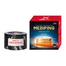 파워풀엑스 메디핑 롤타입 블랙 12m, 1개, 1롤