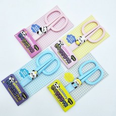 2000 판다 안전캡 가위 1개 랜덤 - 학용품 신학기 안전가위 보호캡